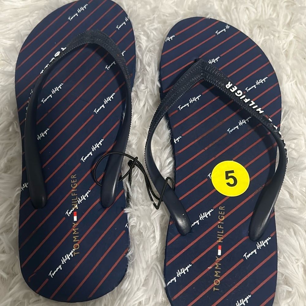Tommy Hilfiger brand new never wear blue slippers very comfortable